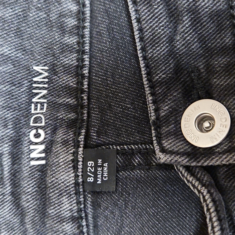 INC Denim | Stylish Black Frayed Denim Women Shorts | 29 - Picture 2 of 3